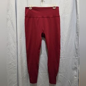 G198. Buff Bunny Collection 7/8 Leggings in Dark Red Maroon - Size XXL